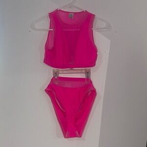 Vibrant Pink Rave Two-Piece Set